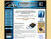 Tablet Screenshot of customcyclecontrols.com